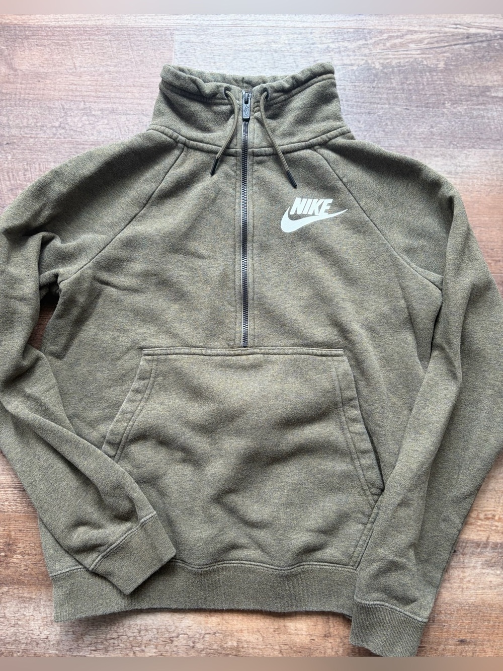 Nike Women’s Olive Green Half-Zip Fleece Pullover